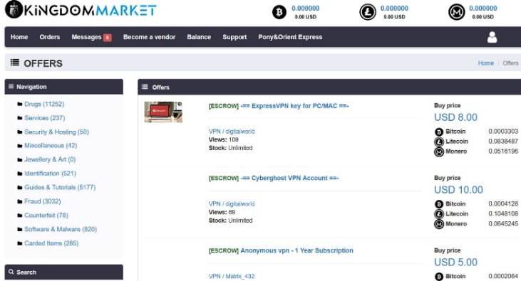 Kingdom Market darknet