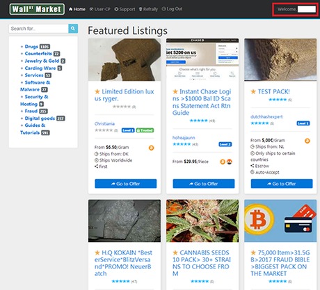 is wall street market darknet down
