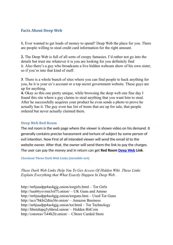 deep web links updated