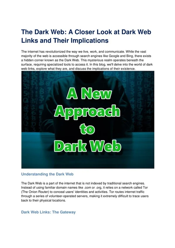 best dark web links